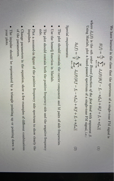 Solved We have learned in the class that the spectrum of a | Chegg.com