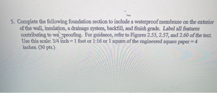 Solved 6. Complete the following foundation section to