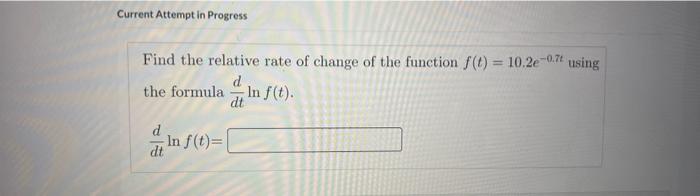 Solved Find the relative rate of change of the function | Chegg.com