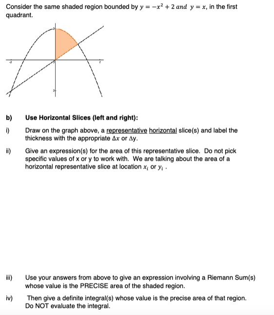 Solved Consider the same shaded region bounded by \( | Chegg.com