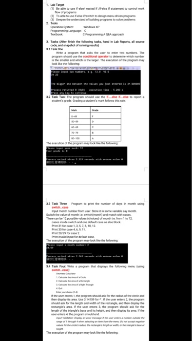 (1) Be able to use it is nestled e lse if statement to control How of programs (2) To able to see w ho design medriven progra