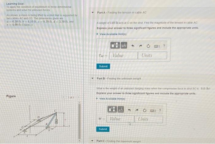 Solved Learning Goal: To apply the condition of equilibrium | Chegg.com