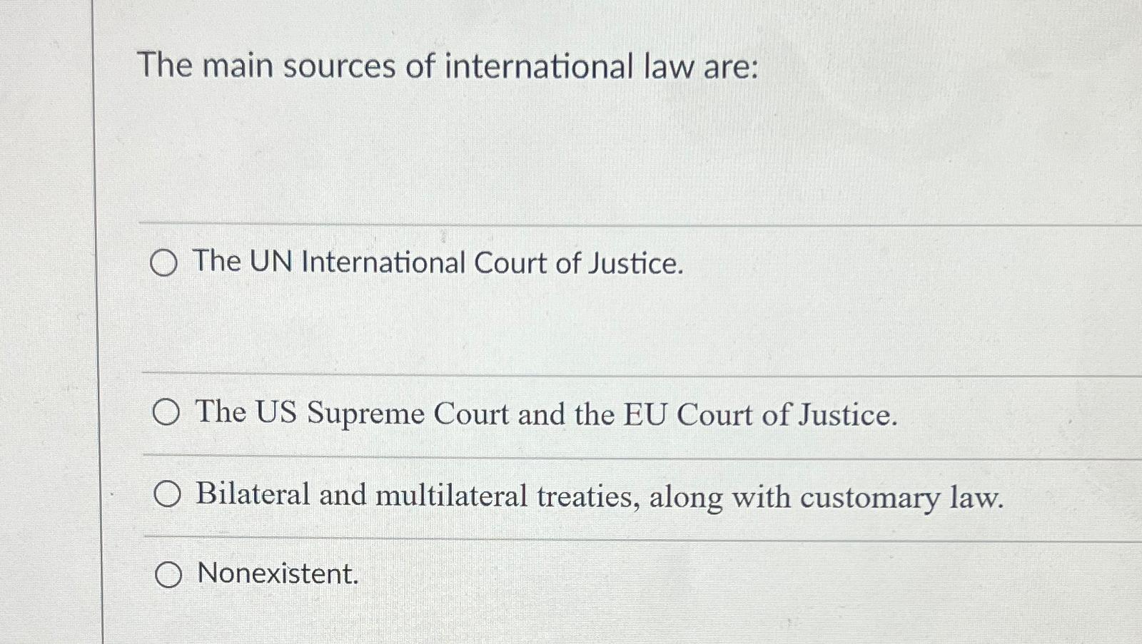 Supreme court shop international law