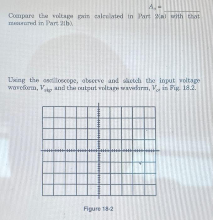 Solved Part 2. Common-Base AC Voltage Gain a. Calculate the | Chegg.com