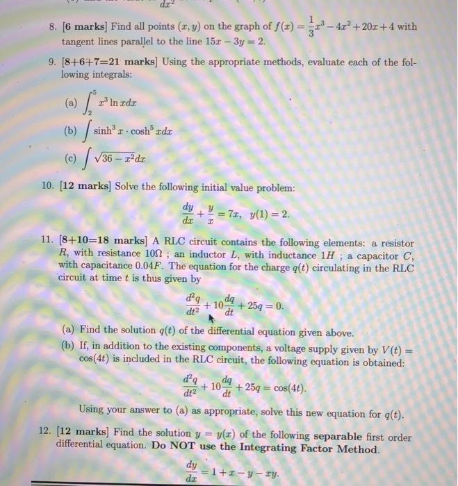 Solved HELP!! I need help with Question 8 9 10 11 and 12 | Chegg.com