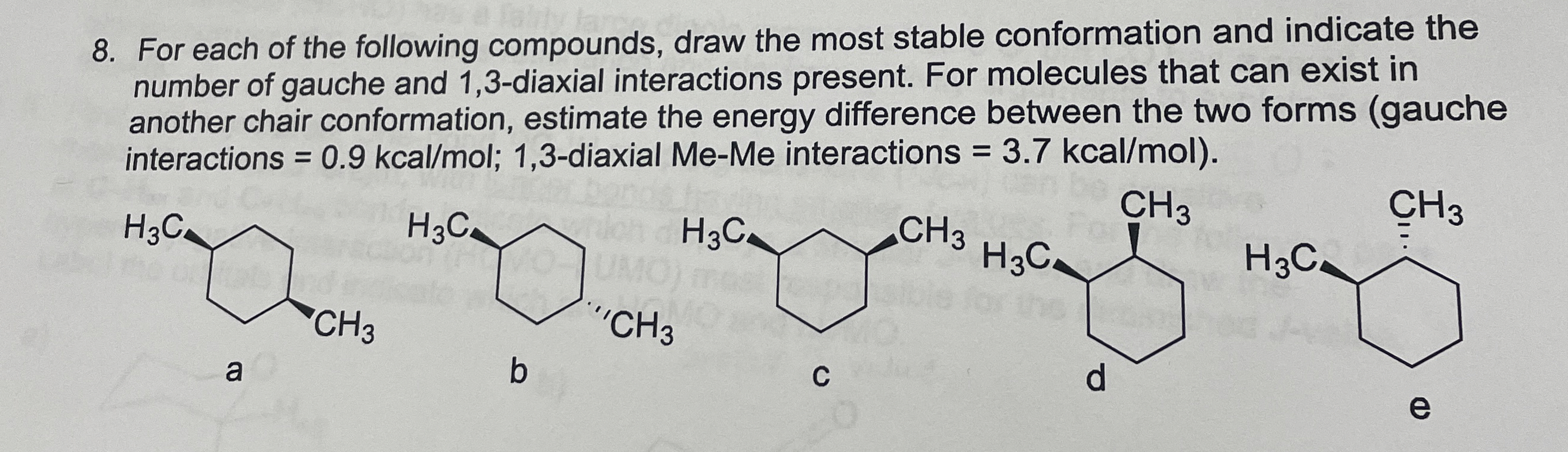 Solved For each of the following compounds, draw the most | Chegg.com