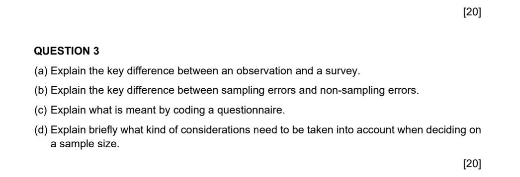 Solved QUESTION 3 (a) Explain the key difference between an | Chegg.com