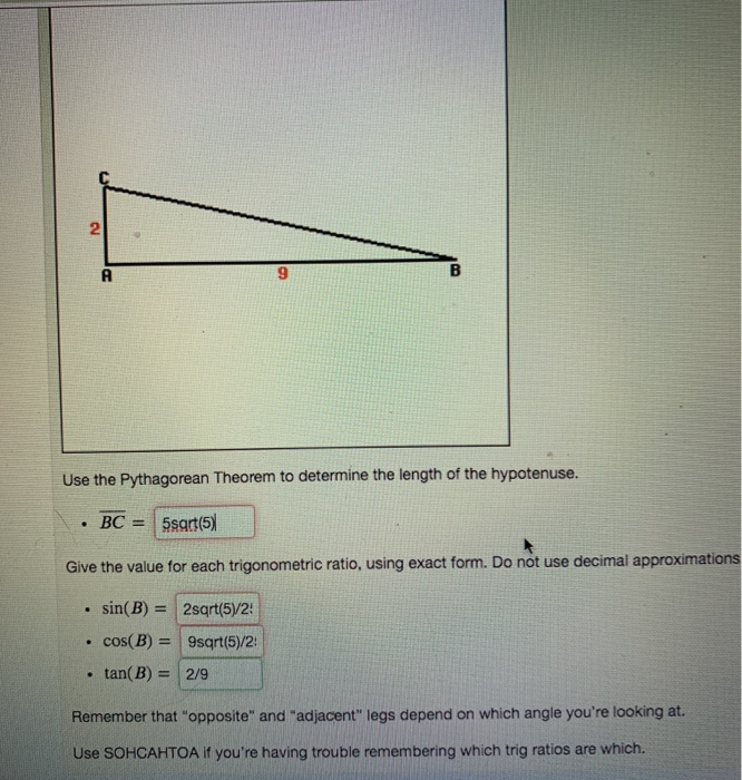 Solved Use The Pythagorean Theorem To Determine The Length | Chegg.com