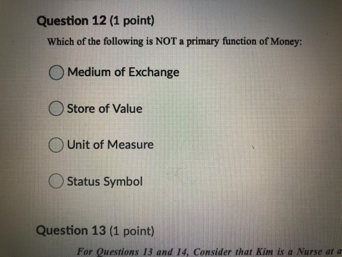 Which of the following is not a function on sale of money