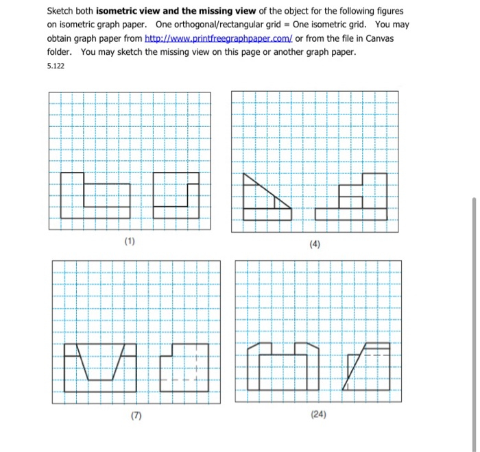 Solved Sketch both isometric view and the missing view of | Chegg.com