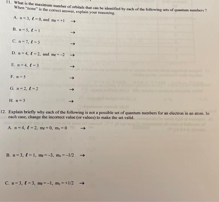 Solved 11. What is the maximum number of orbitals that can | Chegg.com