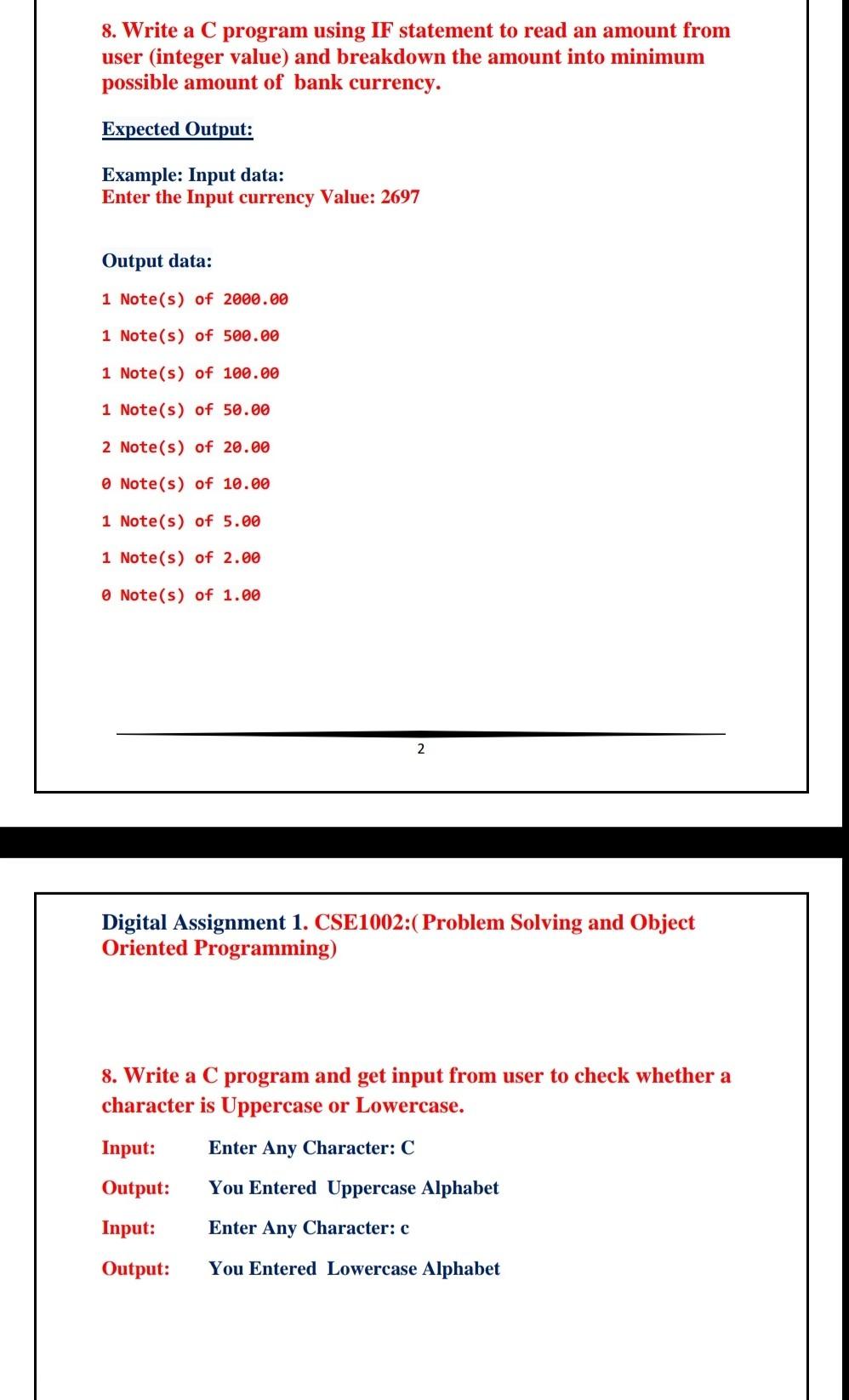 Solved 8. Write a C program using IF statement to read an | Chegg.com