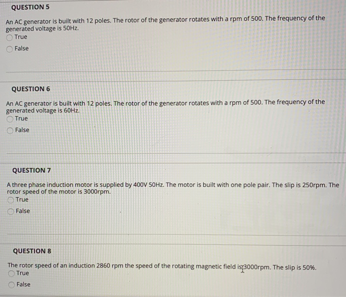 Solved QUESTION 1 A three phase induction motor is supplied | Chegg.com