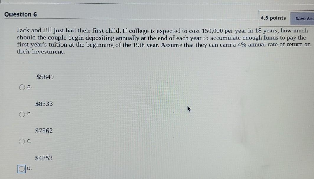 Solved Question 8 4.5 points Save Ans If the yield to | Chegg.com
