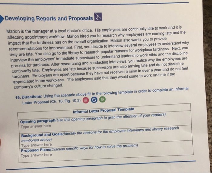 Solved Developing Reports and Proposals N Marion is the