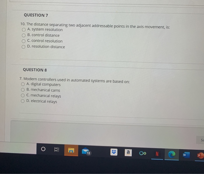 Solved QUESTION 5 10 points 5 for the user company 8. The | Chegg.com