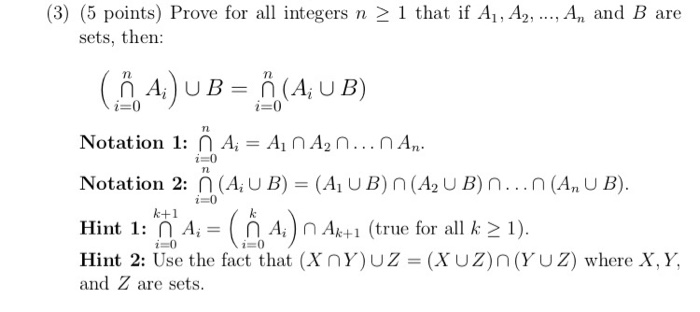 Solved 3 5 Points Prove For All Integers N 1 That I Chegg Com