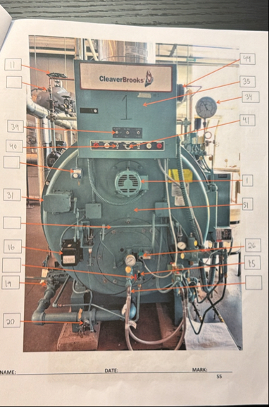 Solved I need the parts labelled on this watertube boiler | Chegg.com