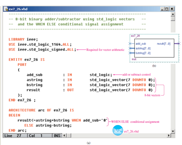 vhdl assignment bit