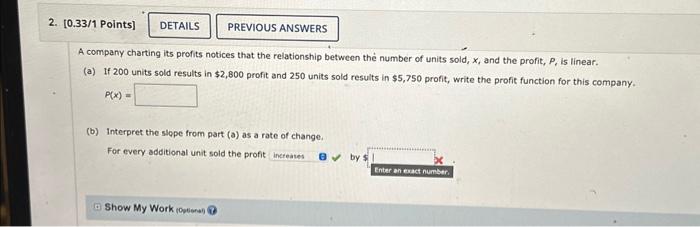 Solved A company charting its profits notices that the | Chegg.com