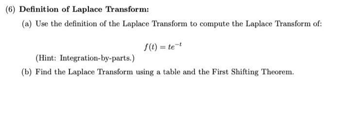 definition of laplace transform