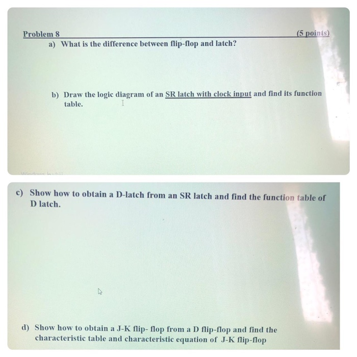 Solved (5 points) Problem 8 a) What is the difference | Chegg.com