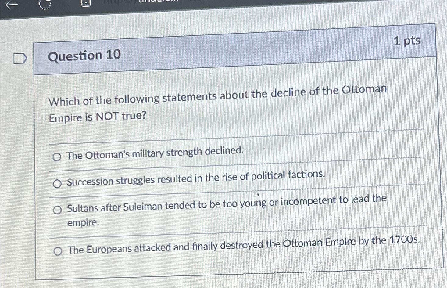 Solved Question 101ptswhich Of The Following Statements 