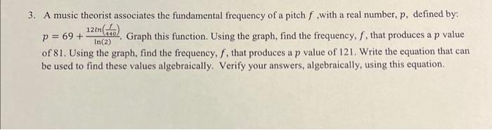 Solved 3. A music theorist associates the fundamental | Chegg.com
