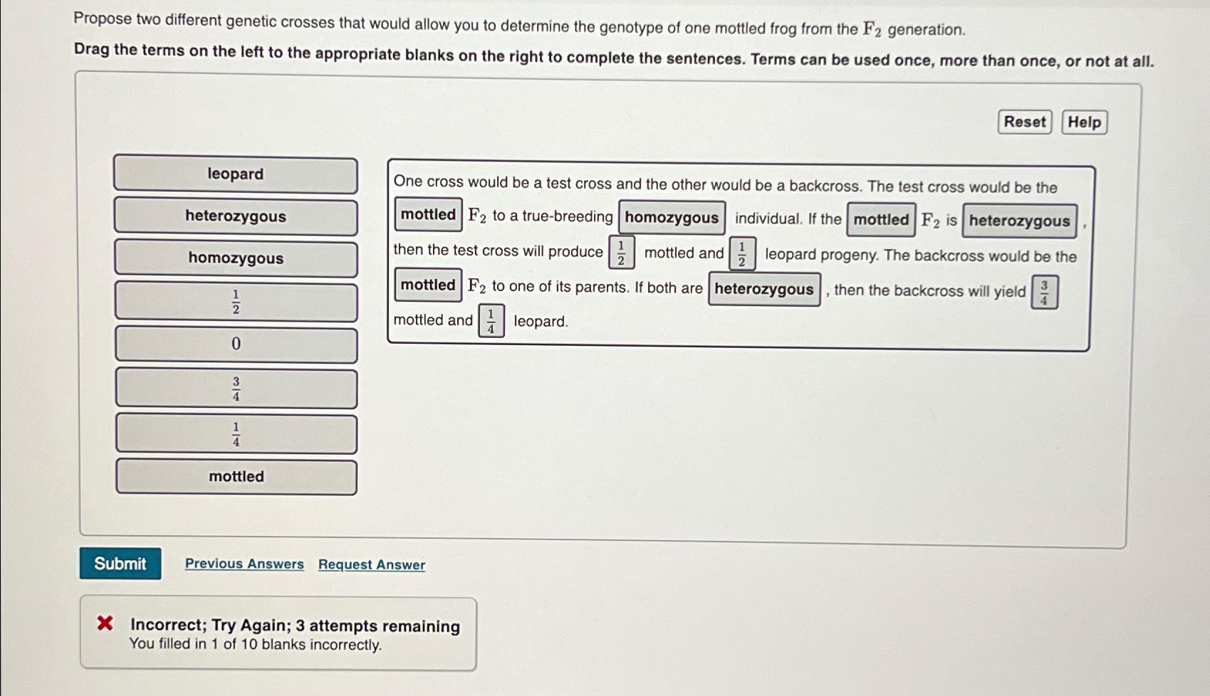 Solved Propose two different genetic crosses that would | Chegg.com