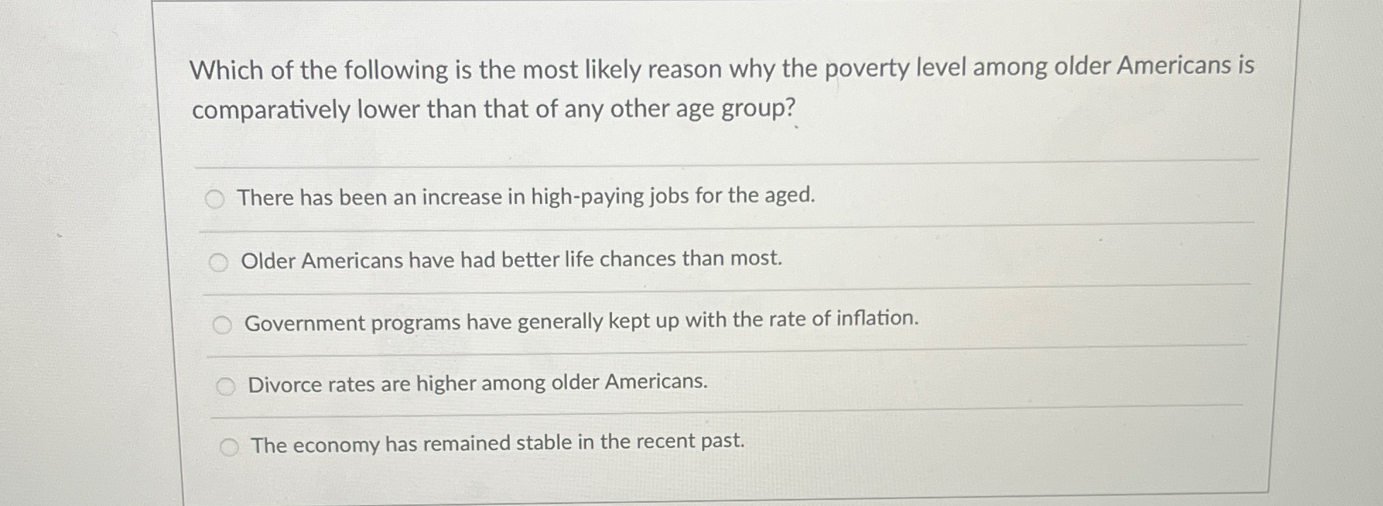 Solved Which of the following is the most likely reason why | Chegg.com