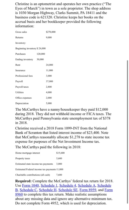 Comprehensive Problems 6 Richard McCarthy (born | Chegg.com