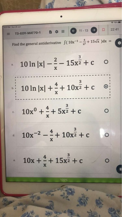 Solved Aus Un 11 13 22 41 T3 Eoy Mat70 1 Find The General Chegg Com