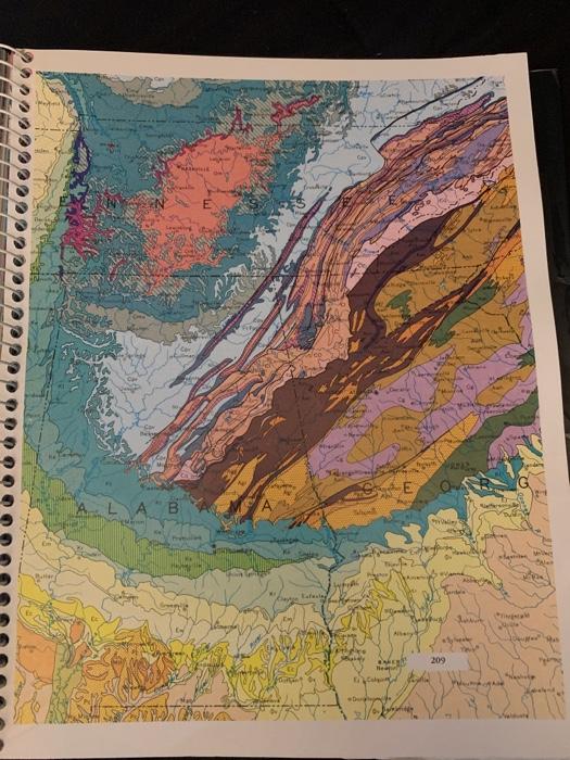 Solved LEGEND C 20. Geologic Map of the Southern States What | Chegg.com