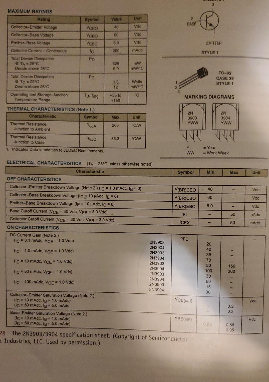 Solved the 2N3904 transistor used in the circuit cannot be