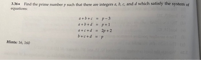 Solved 3.36* Find the prime number p such that there are | Chegg.com