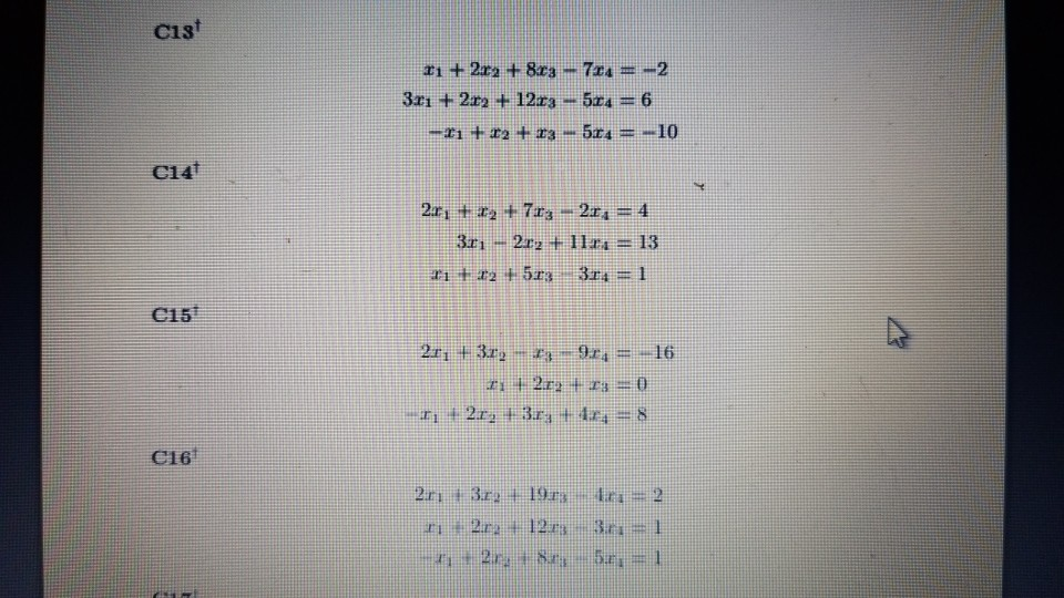 Solved For problems С10-C19, find all solutions to the | Chegg.com