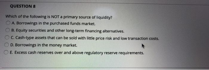 Solved QUESTIONS Which of the following is NOT a primary | Chegg.com