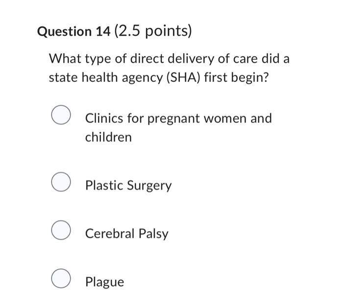 Solved Question 1 (2.5 points) Which of the following is an | Chegg.com