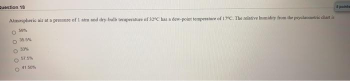 Solved Question 18 5 points Atmospheric air at a pressure of | Chegg.com