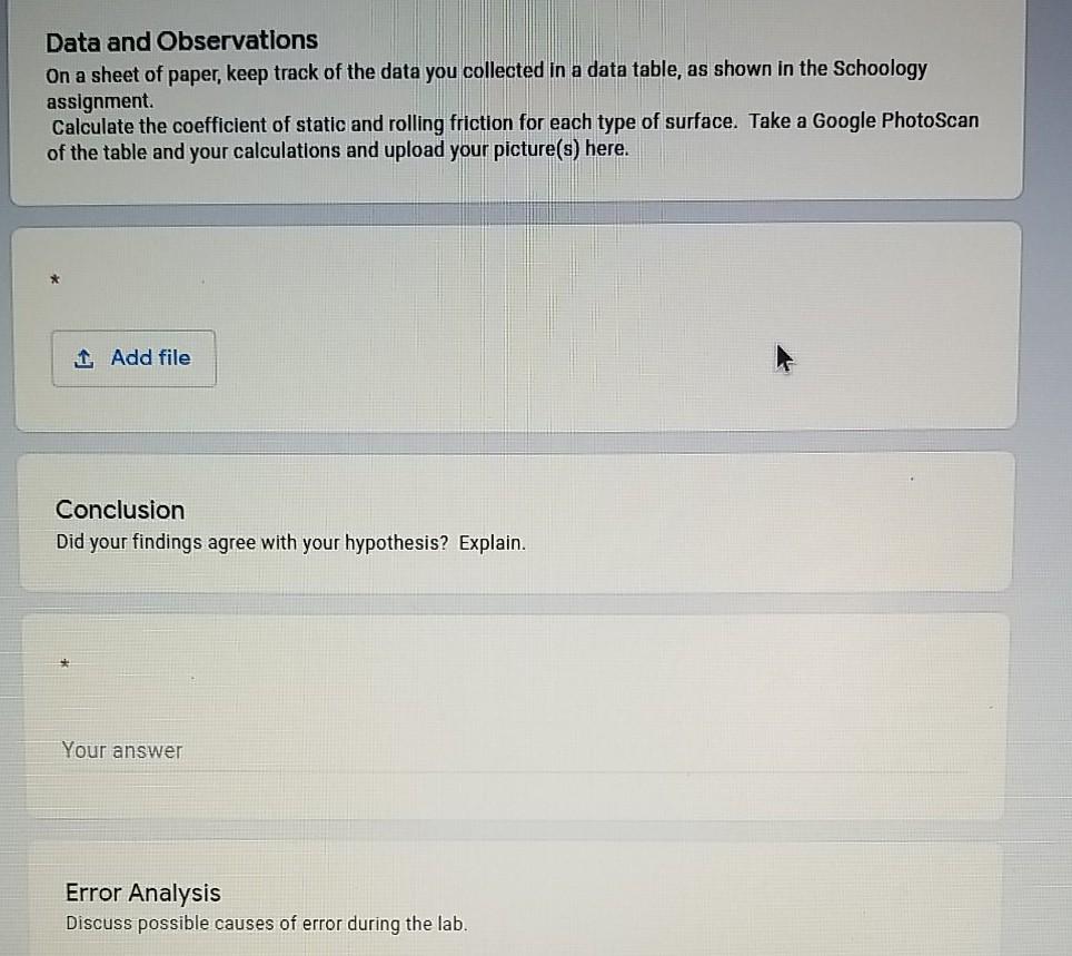 Solved Lab - Coefficient of Friction #1 Start Assignment Due | Chegg.com