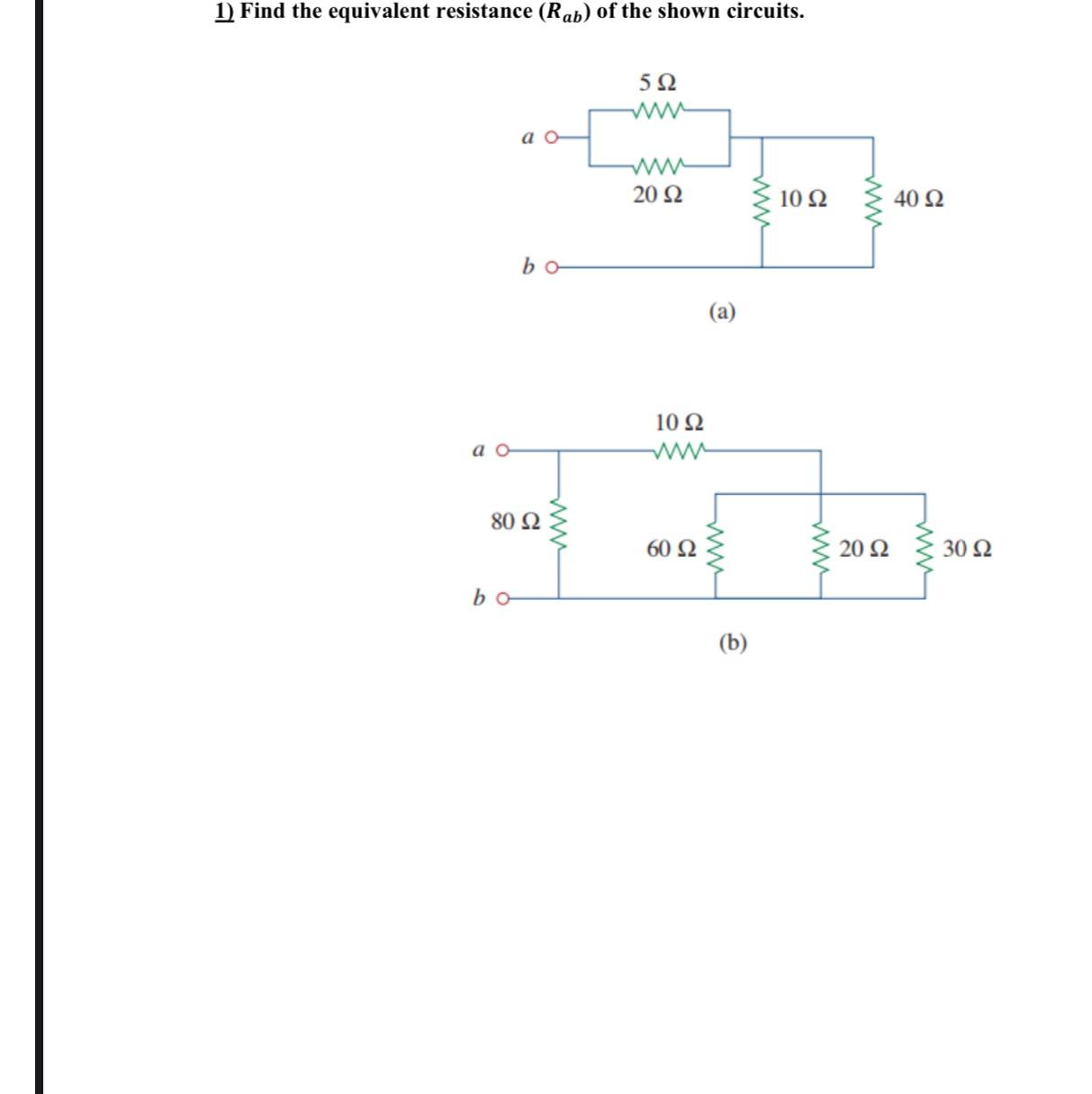 Solved Find The Equivalent Resistance (Rab) ﻿of The Shown | Chegg.com