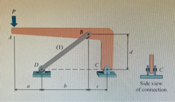 Solved Rigid bar ABC is supported by pin-connected axial | Chegg.com 