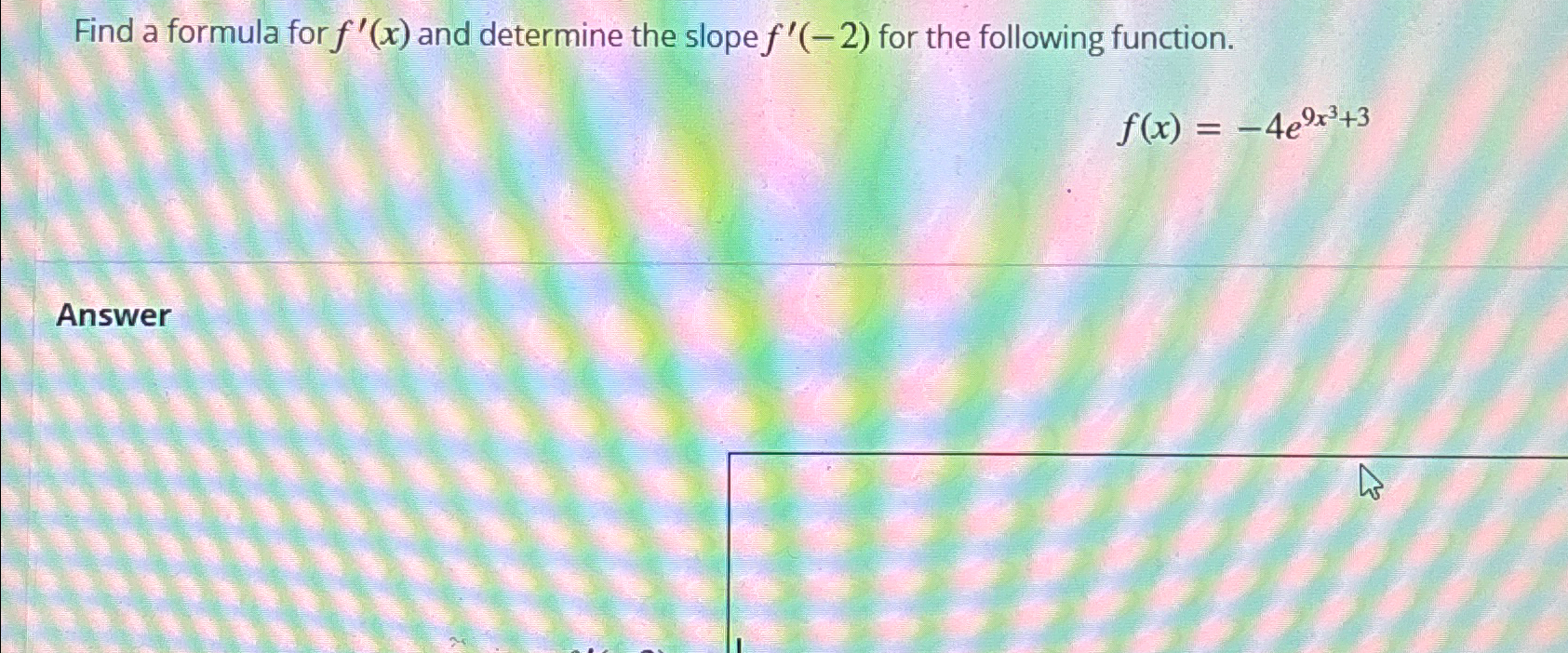 solved-find-a-formula-for-f-x-and-determine-the-slope-chegg