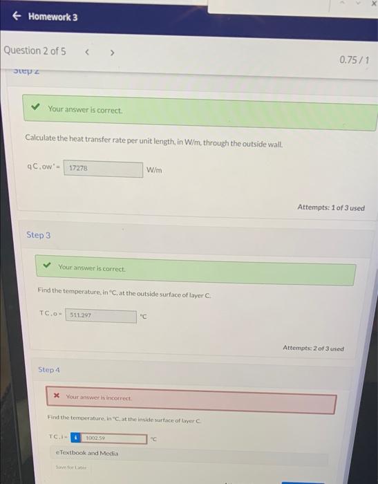 Solved Question 2 of 5 0.75/1 Ini Show Attempt History | Chegg.com
