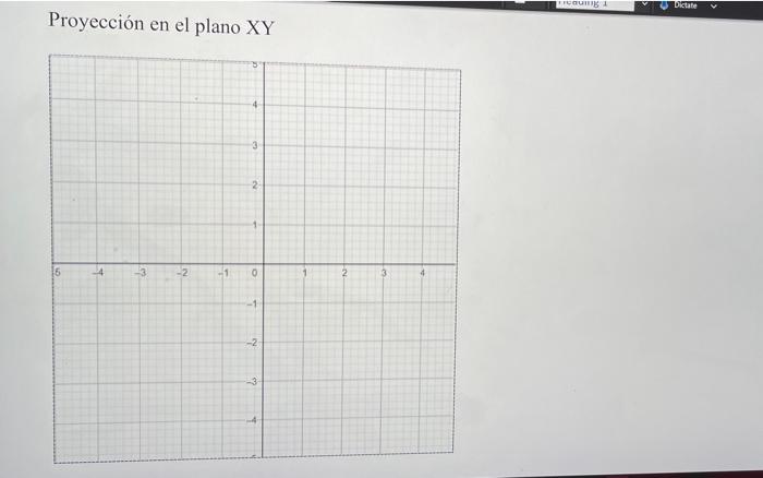 Proyección en el plano XY