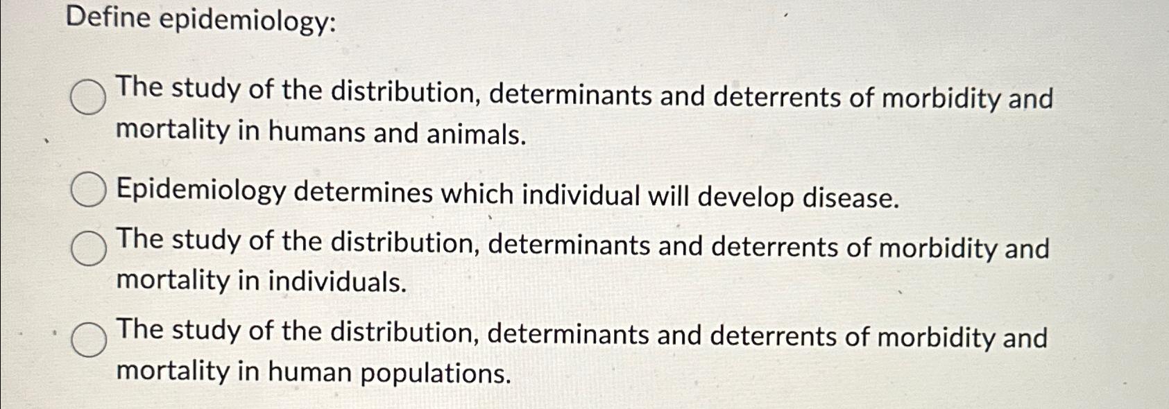 Define Epidemiology