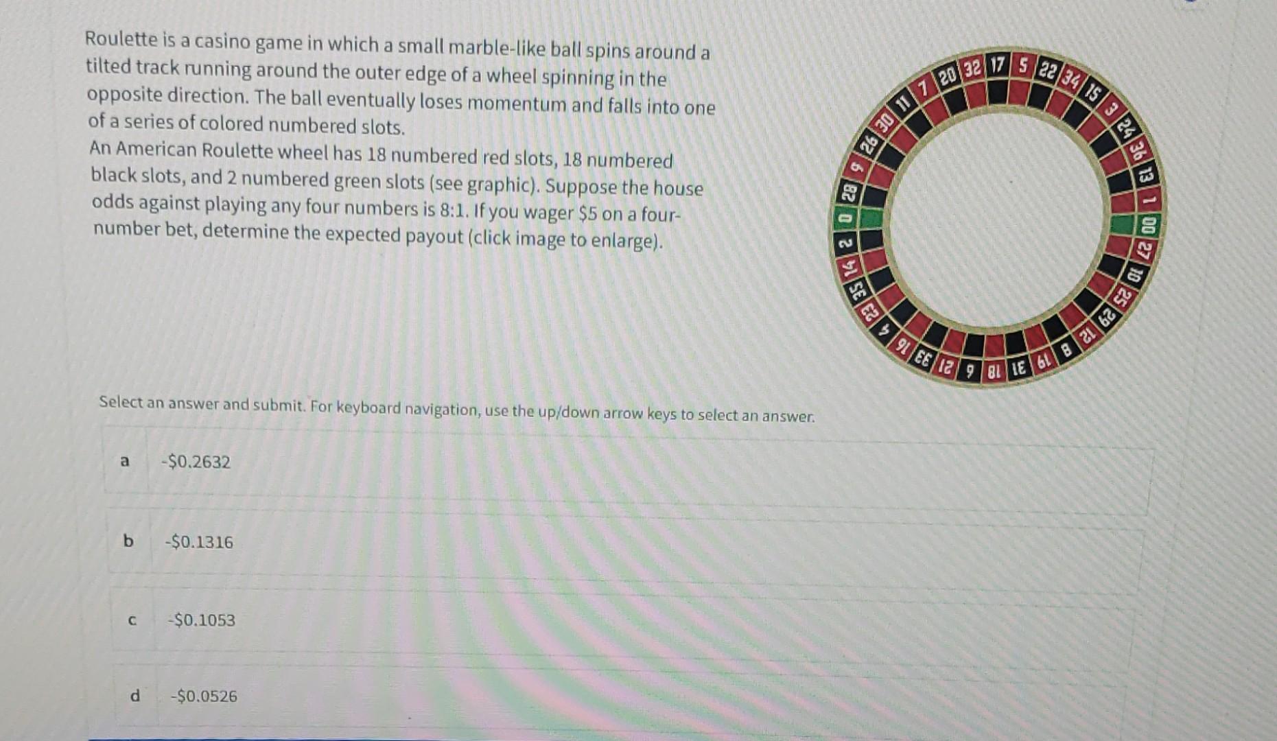 Solved Roulette is a casino game in which a small