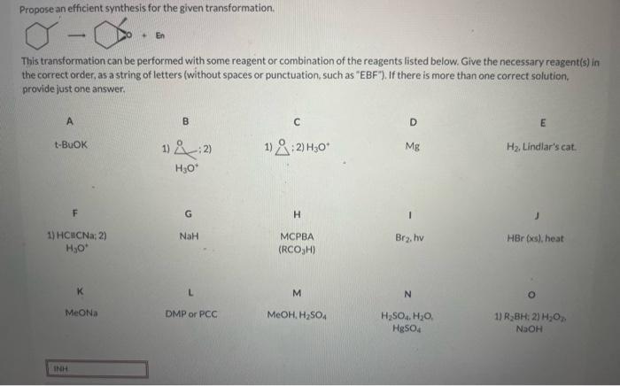 Solved Propose an efficient synthesis for the given | Chegg.com