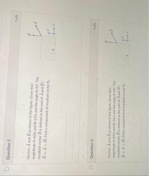 Solved Vectors A and B as shown in the figure. Given their | Chegg.com