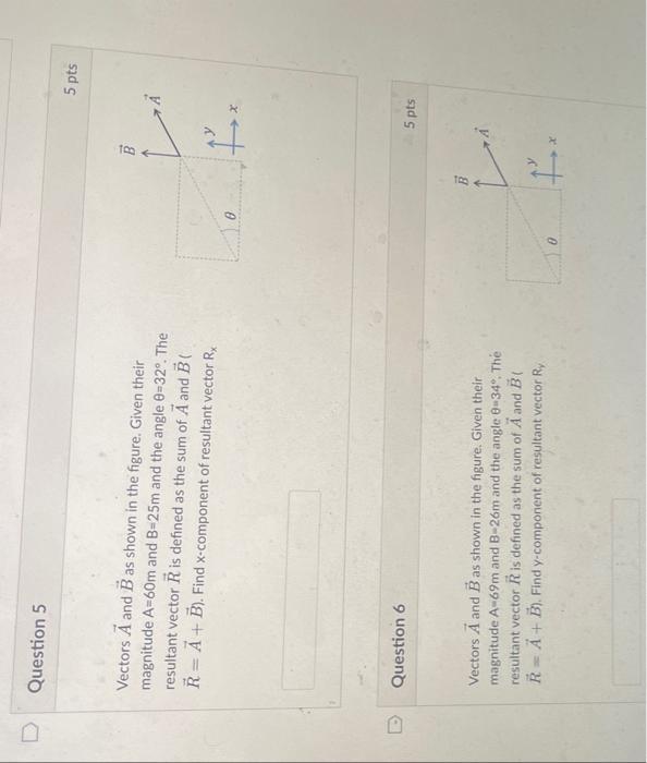 Solved Vectors A And B As Shown In The Figure. Given Their | Chegg.com